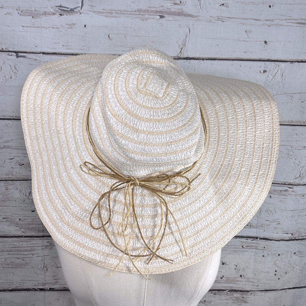 Rampage- Women's Woven Paper Straw Sun Hat Cream/Beige-OS
